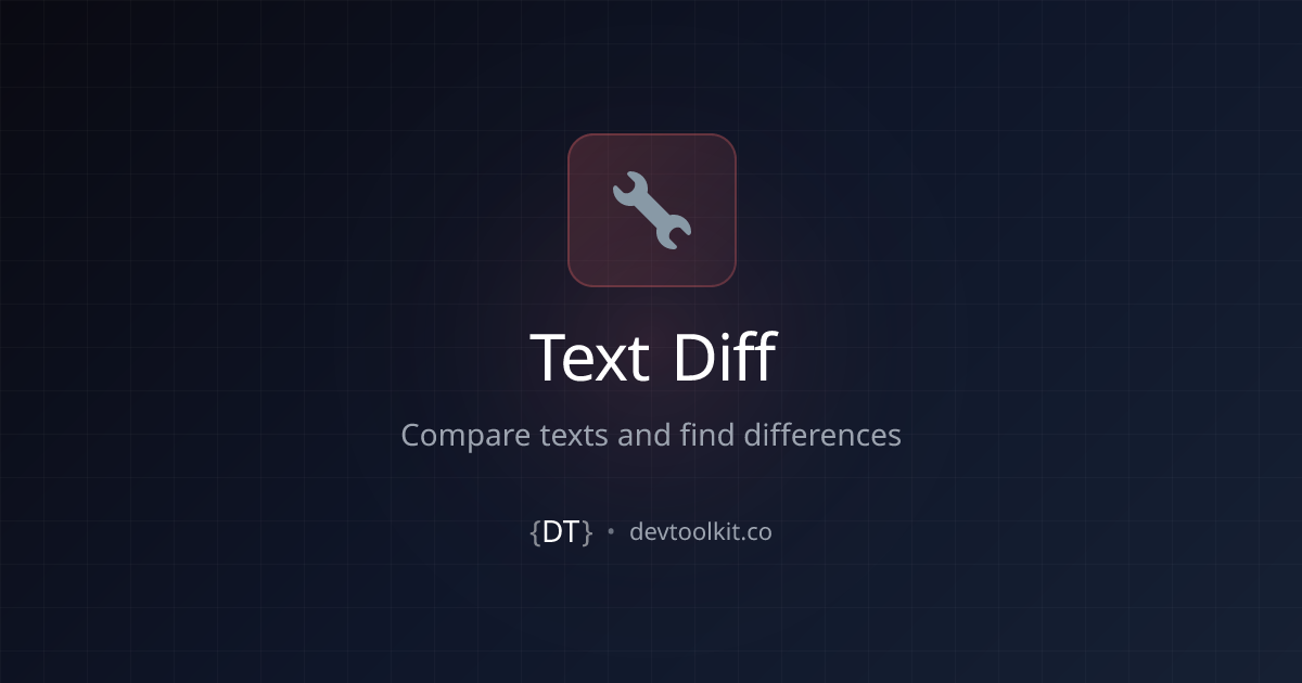 Text Diff - Compare Text & Find Differences Online | DevToolkit ...